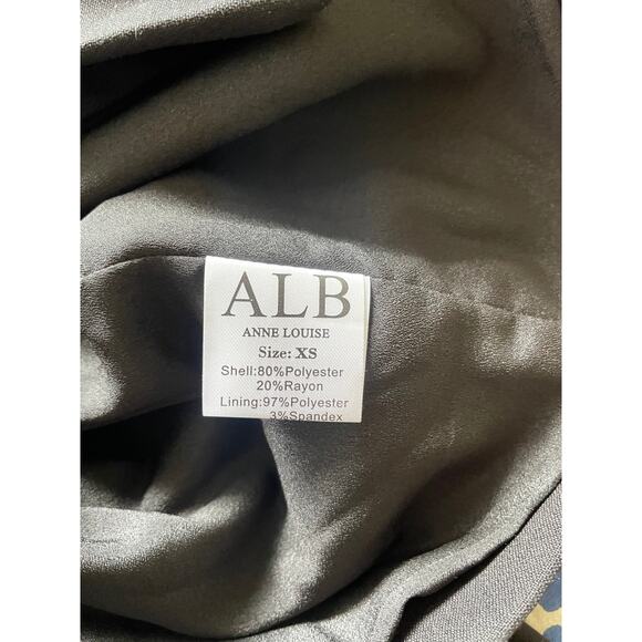 NWT ALB Anne Louise Square Neck Feminine Black Bow Back Mini Dress • Size XS - Picture 5 of 5